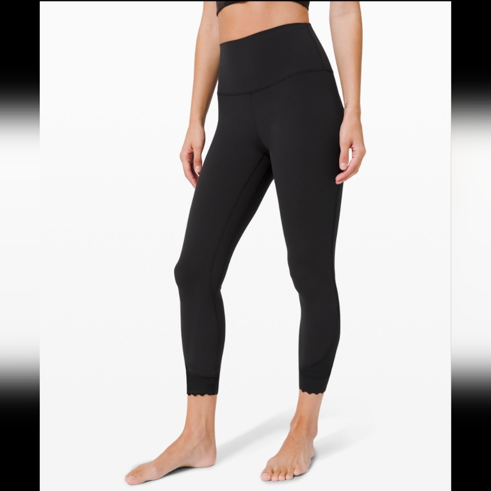 Lululemon Align™ High-Rise Leggings with Scalloped Hem – Black – Size 4